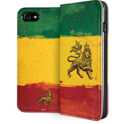 The Lion of Judah Rasta Flag iPhone Cases